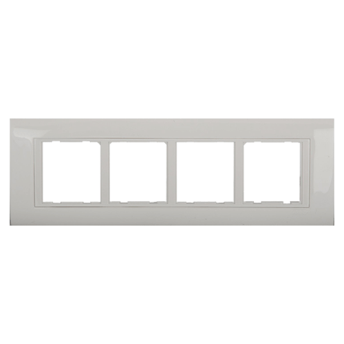 Legrand Britzy 8M White Plate With Frame, 6734 98